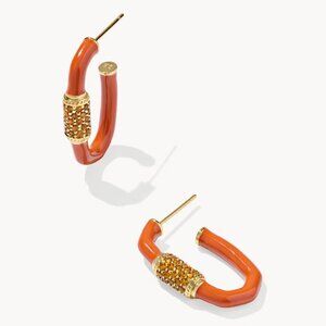 Kendra Scott Emery Gold Enamel Hoop Earrings